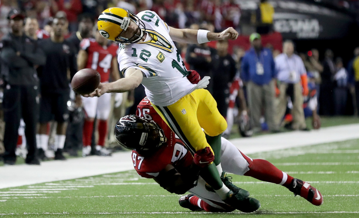 On Sunday, the Falcons defense was able to do what no other team could do the past two months: Keep Aaron Rodgers in check.